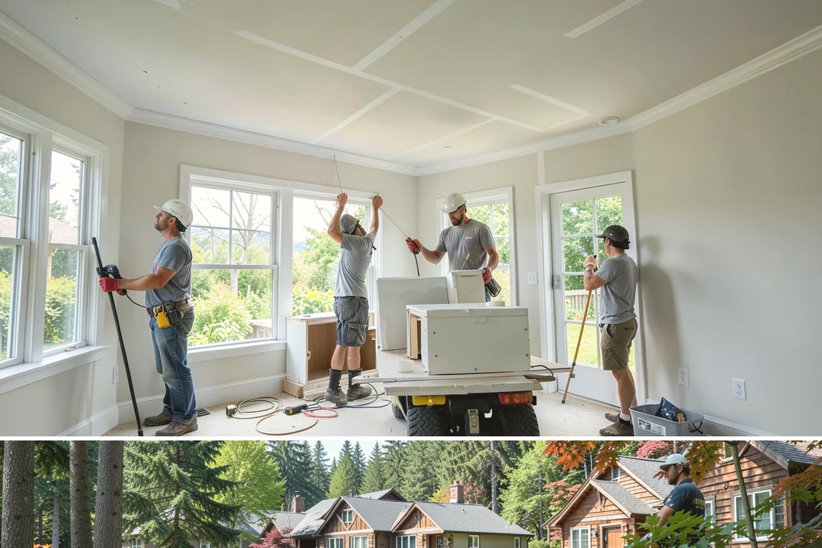 Carriage House Construction in Edgewood, Pierce County, WA - Given the substantial exterior construction, the carriage house shell is best built during the drier late-spring-to-early-fall...