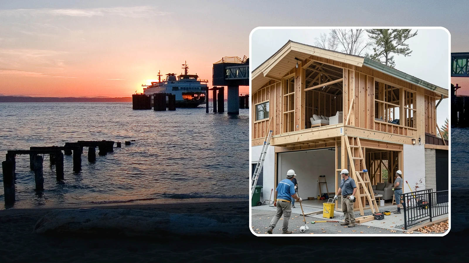 Carriage House Construction in Edmonds, Snohomish County, WA - Carriage house construction that pairs vehicle storage below with private living space above on your Western Washington lot.