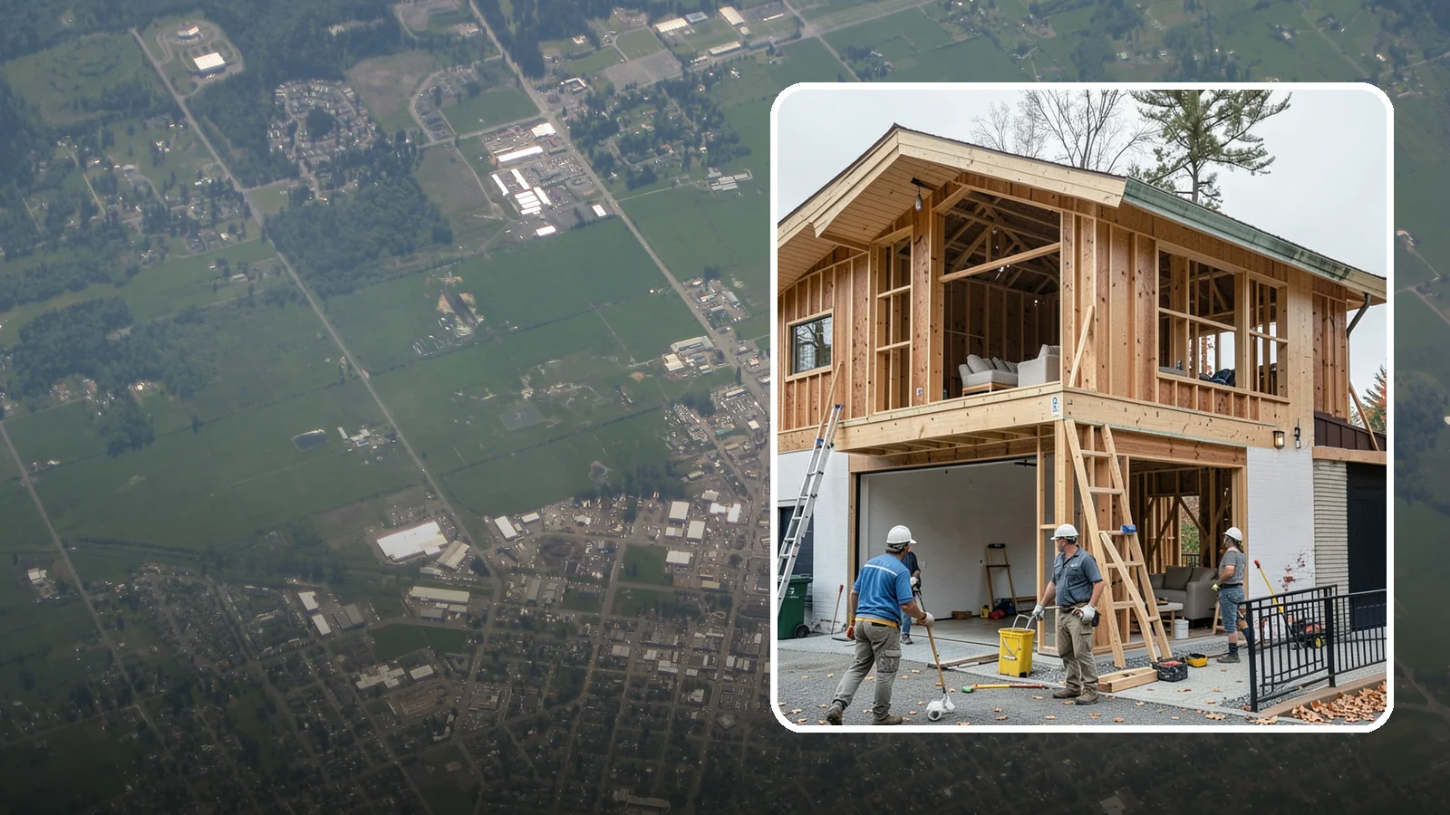 Carriage House Construction in Enumclaw, King County, WA - Carriage house construction that pairs vehicle storage below with private living space above on your Western Washington lot.