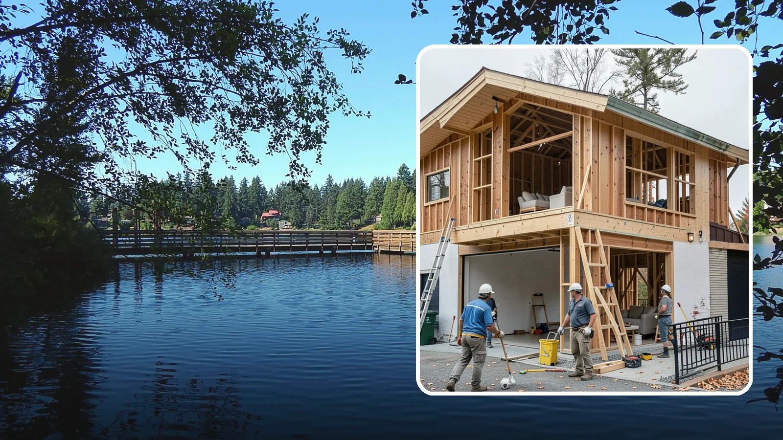 Carriage House Construction in Federal Way, King County, WA - Carriage house construction that pairs vehicle storage below with private living space above on your Western Washington lot.