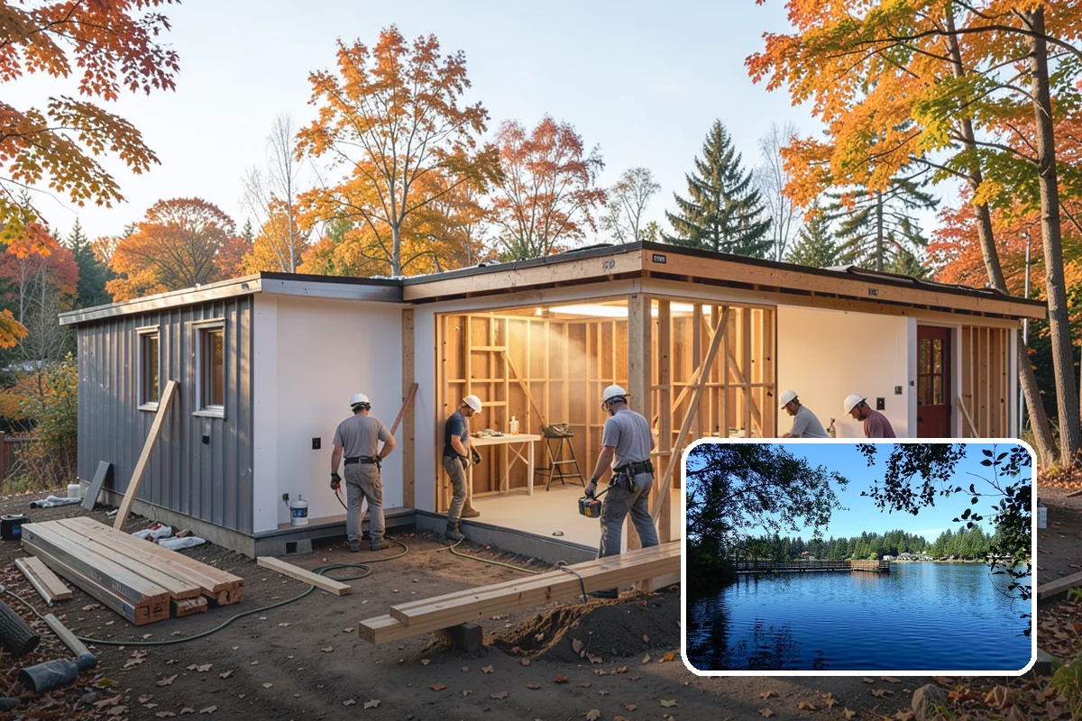 Carriage House Construction in Federal Way, King County, WA - Vehicle storage and living space in one structure