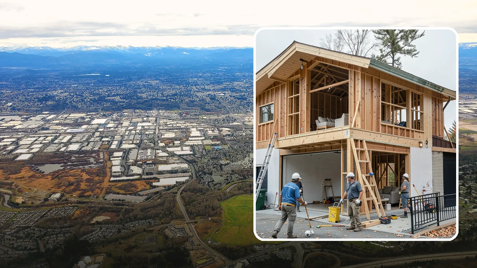 Carriage House Construction in Kent, King County, WA - Carriage house construction that pairs vehicle storage below with private living space above on your Western Washington lot.