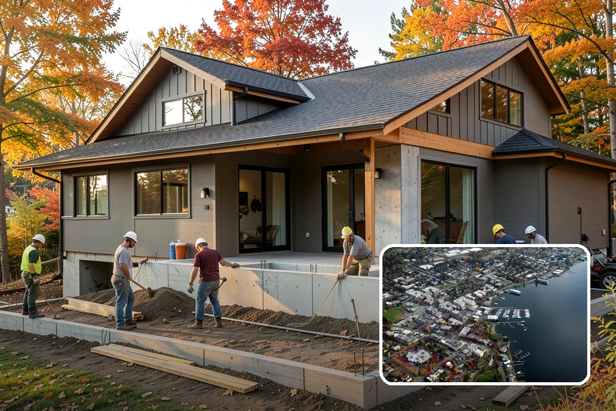 Carriage House Construction in Kirkland, King County, WA - Vehicle storage and living space in one structure