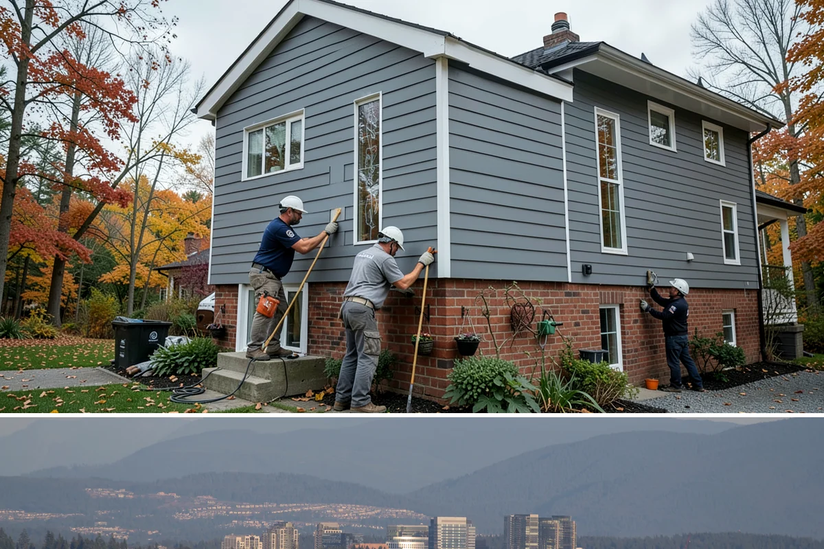 Carriage House Construction in Medina, King County, WA - Given the substantial exterior construction, the carriage house shell is best built during the drier late-spring-to-early-fall...