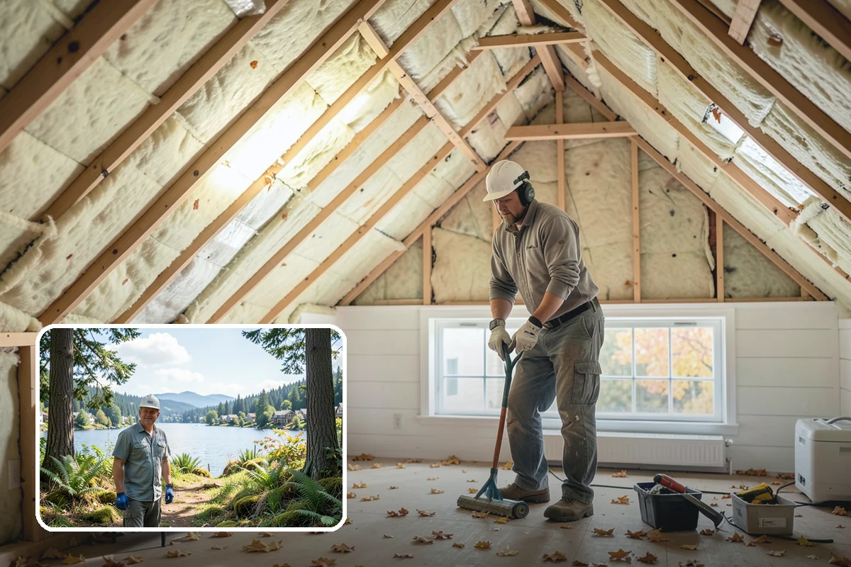 Carriage House Construction in Milton, King County, WA - Vehicle storage and living space in one structure