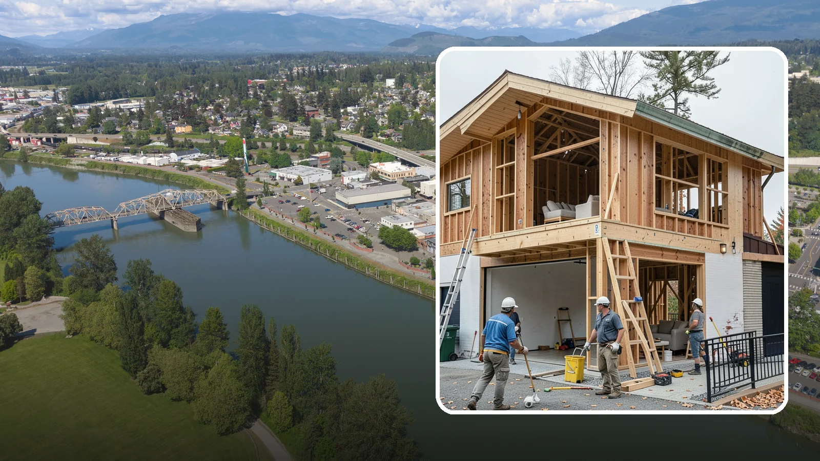 Carriage House Construction in Mount Vernon, Skagit County, WA - Carriage house construction that pairs vehicle storage below with private living space above on your Western Washington lot.
