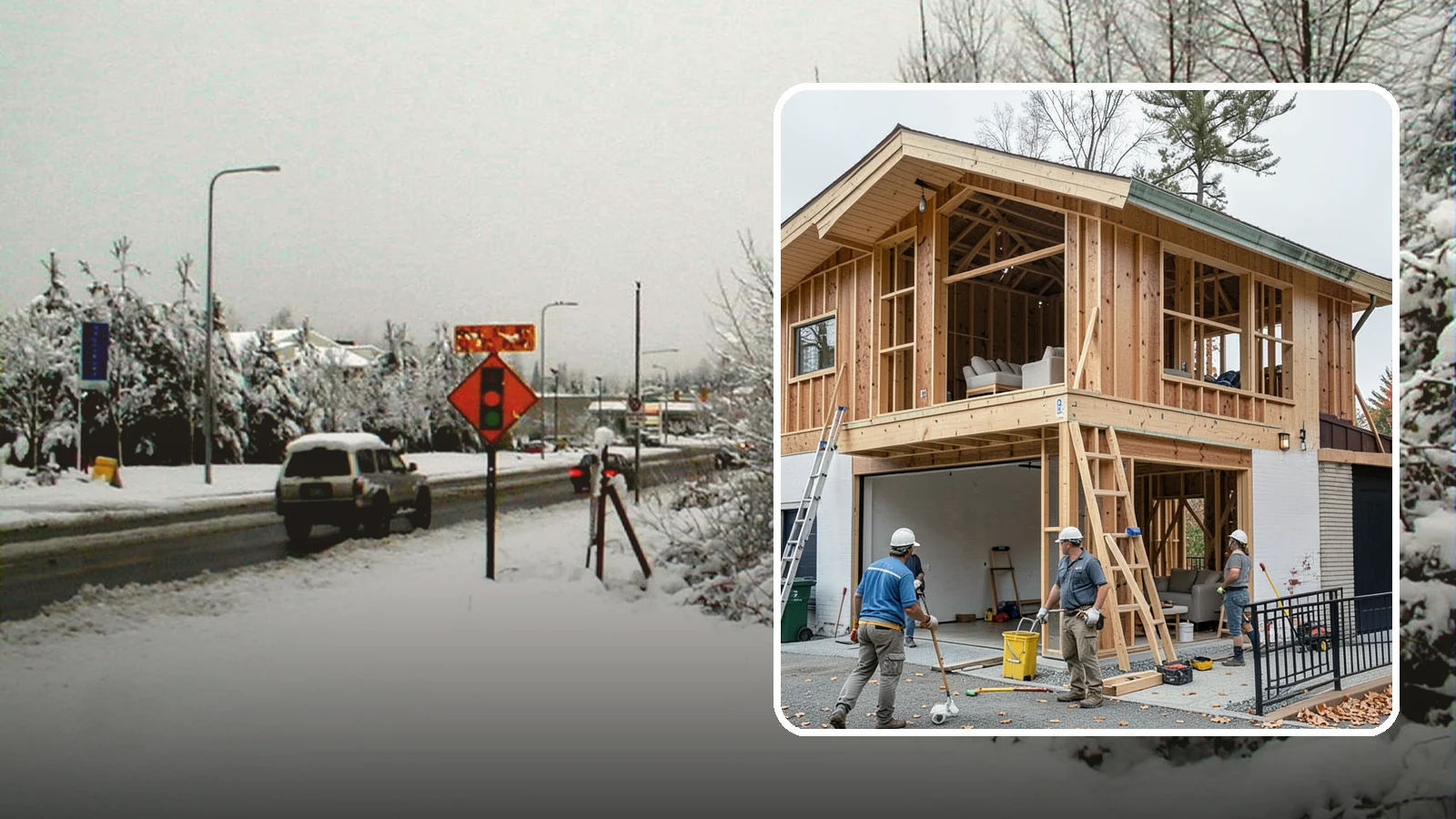 Carriage House Construction in Newcastle, King County, WA - Carriage house construction that pairs vehicle storage below with private living space above on your Western Washington lot.