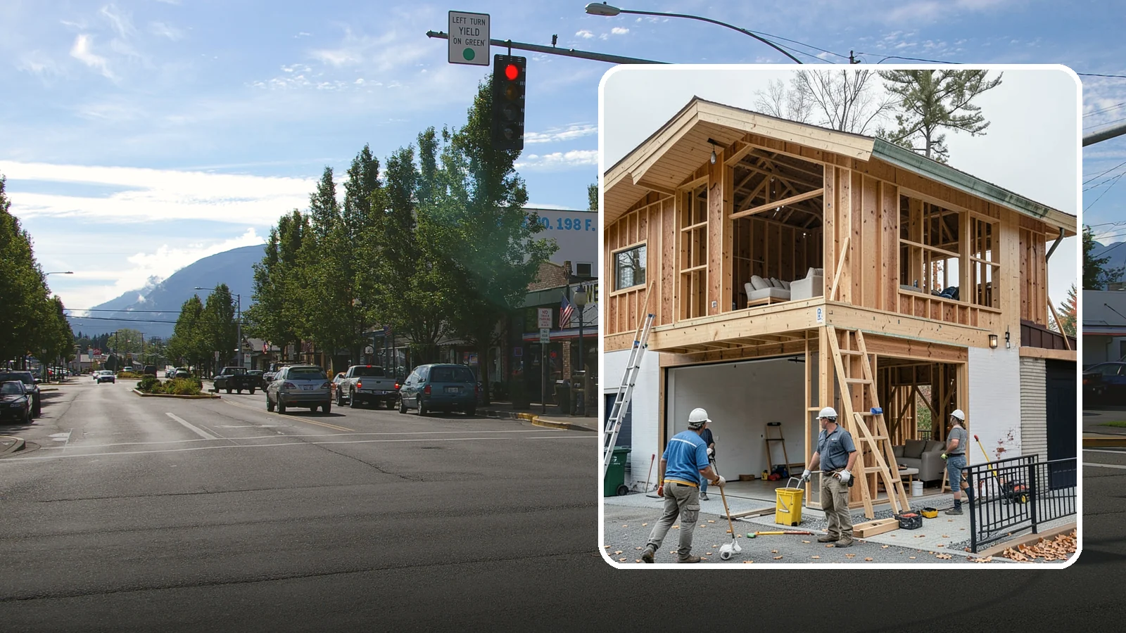 Carriage House Construction in North Bend, King County, WA - Carriage house construction that pairs vehicle storage below with private living space above on your Western Washington lot.
