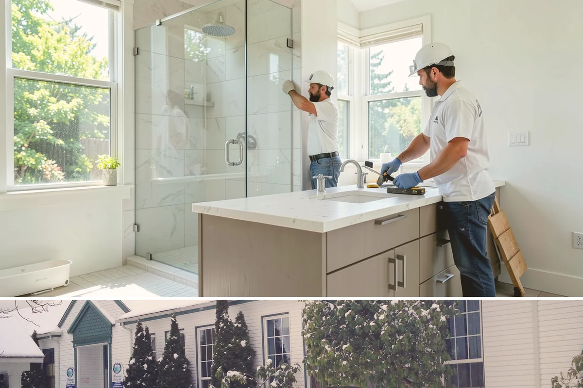 Carriage House Construction in Pacific, King County, WA - Given the substantial exterior construction, the carriage house shell is best built during the drier late-spring-to-early-fall...