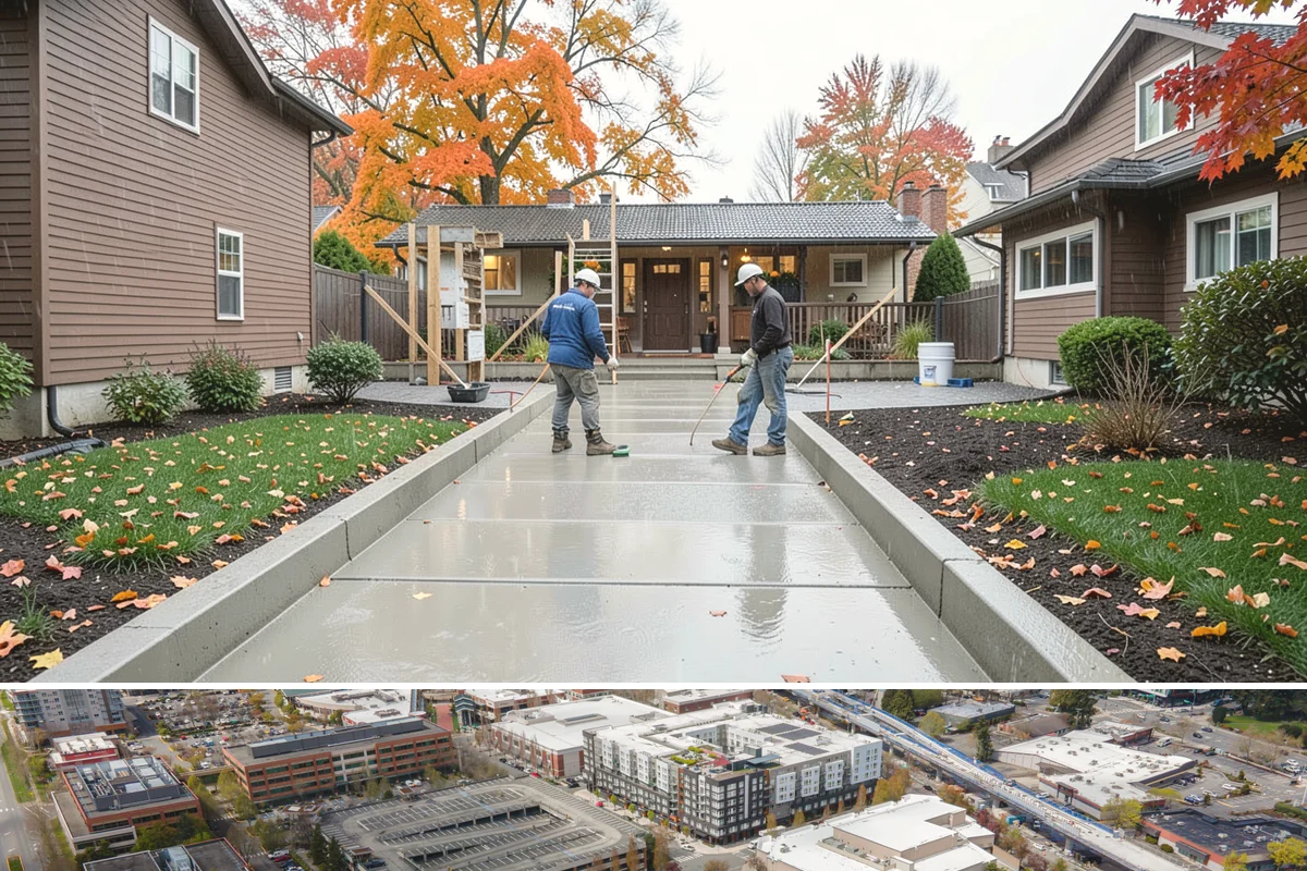 Carriage House Construction in Redmond, King County, WA - Given the substantial exterior construction, the carriage house shell is best built during the drier late-spring-to-early-fall...