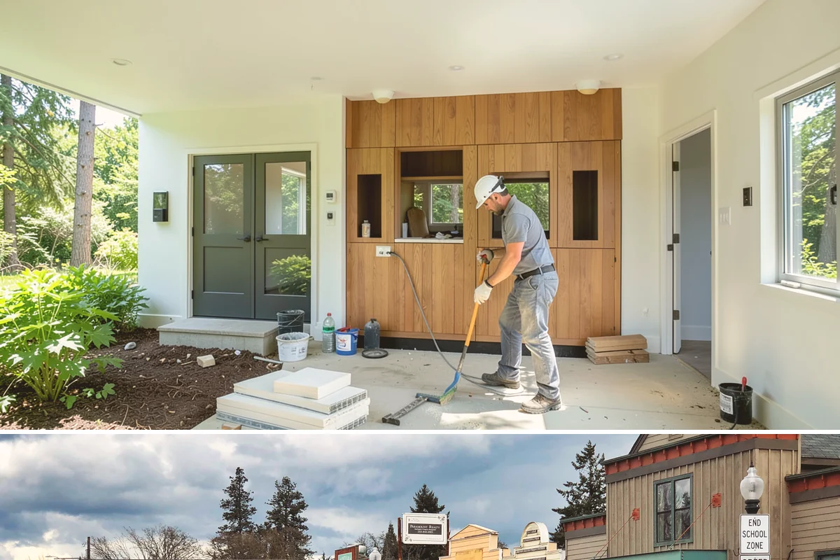 Carriage House Construction in Roy, Pierce County, WA - Given the substantial exterior construction, the carriage house shell is best built during the drier late-spring-to-early-fall...