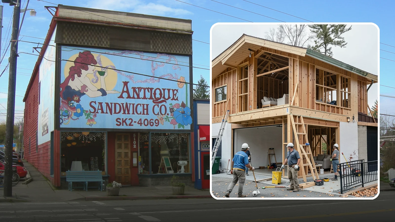 Carriage House Construction in Ruston, Pierce County, WA - Carriage house construction that pairs vehicle storage below with private living space above on your Western Washington lot.