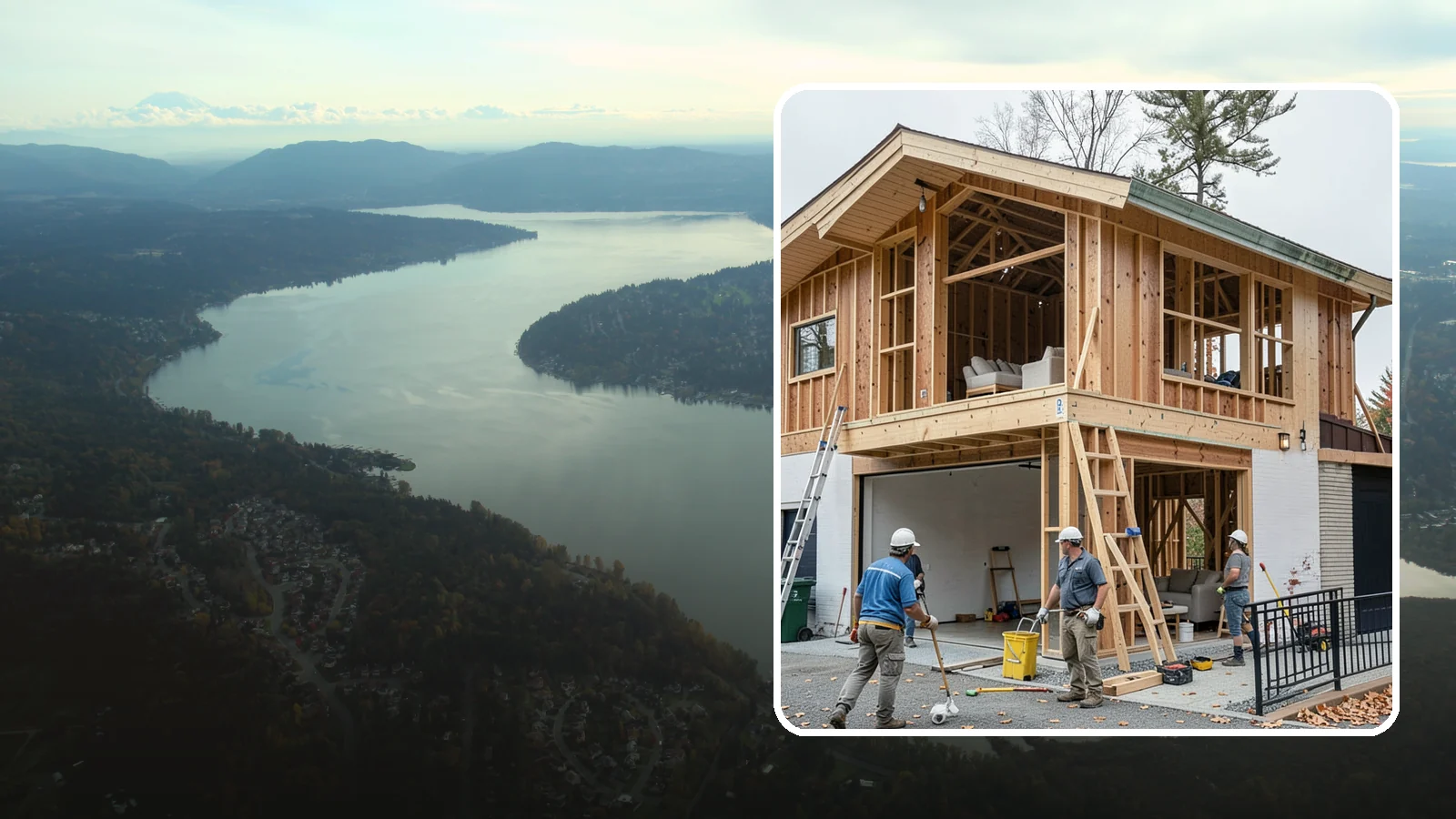 Carriage House Construction in Sammamish, King County, WA - Carriage house construction that pairs vehicle storage below with private living space above on your Western Washington lot.