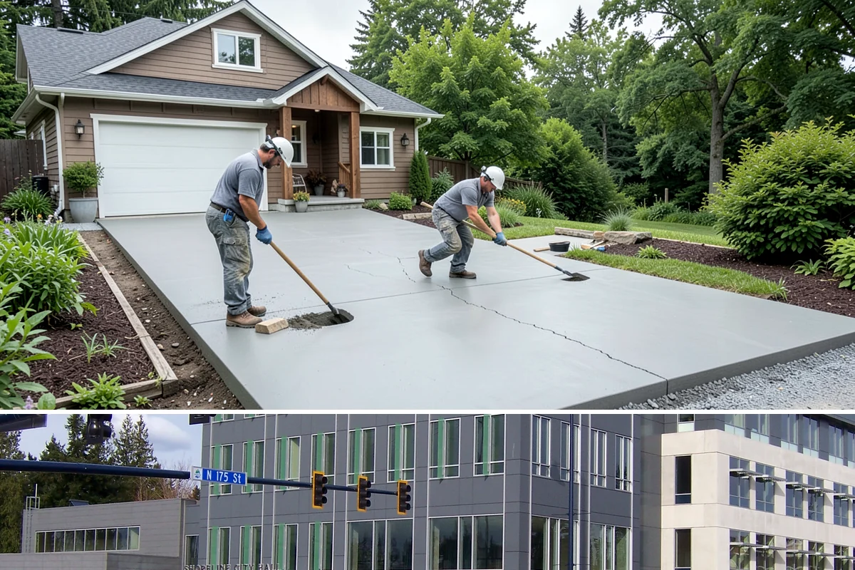 Carriage House Construction in Shoreline, King County, WA - Given the substantial exterior construction, the carriage house shell is best built during the drier late-spring-to-early-fall...