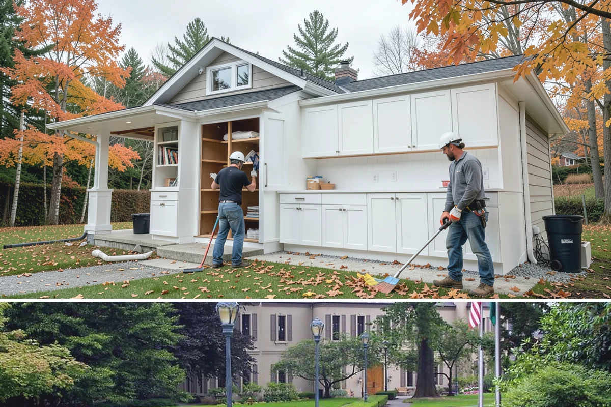 Carriage House Construction in Woodinville, King County, WA - Given the substantial exterior construction, the carriage house shell is best built during the drier late-spring-to-early-fall...