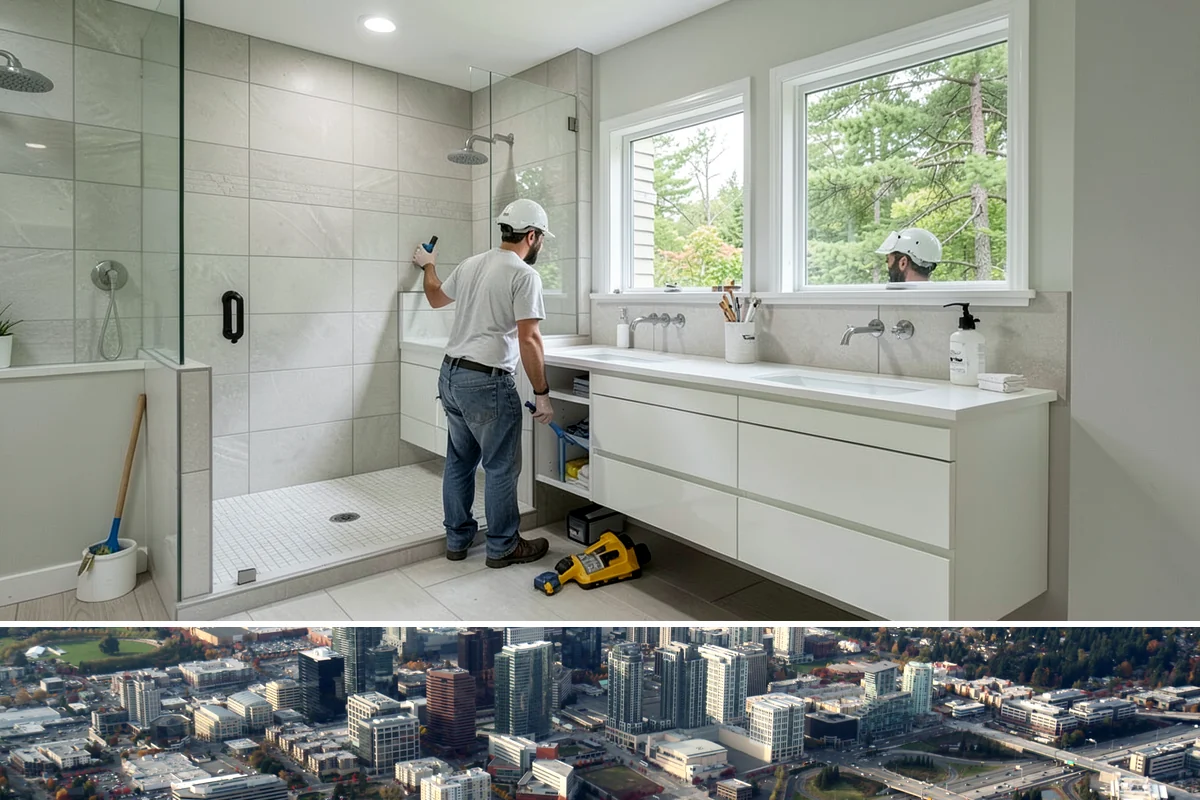 Casement Window Installation in Bellevue, King County, WA - Casement windows install year-round, and we ensure each unit is sealed promptly during rainier stretches.