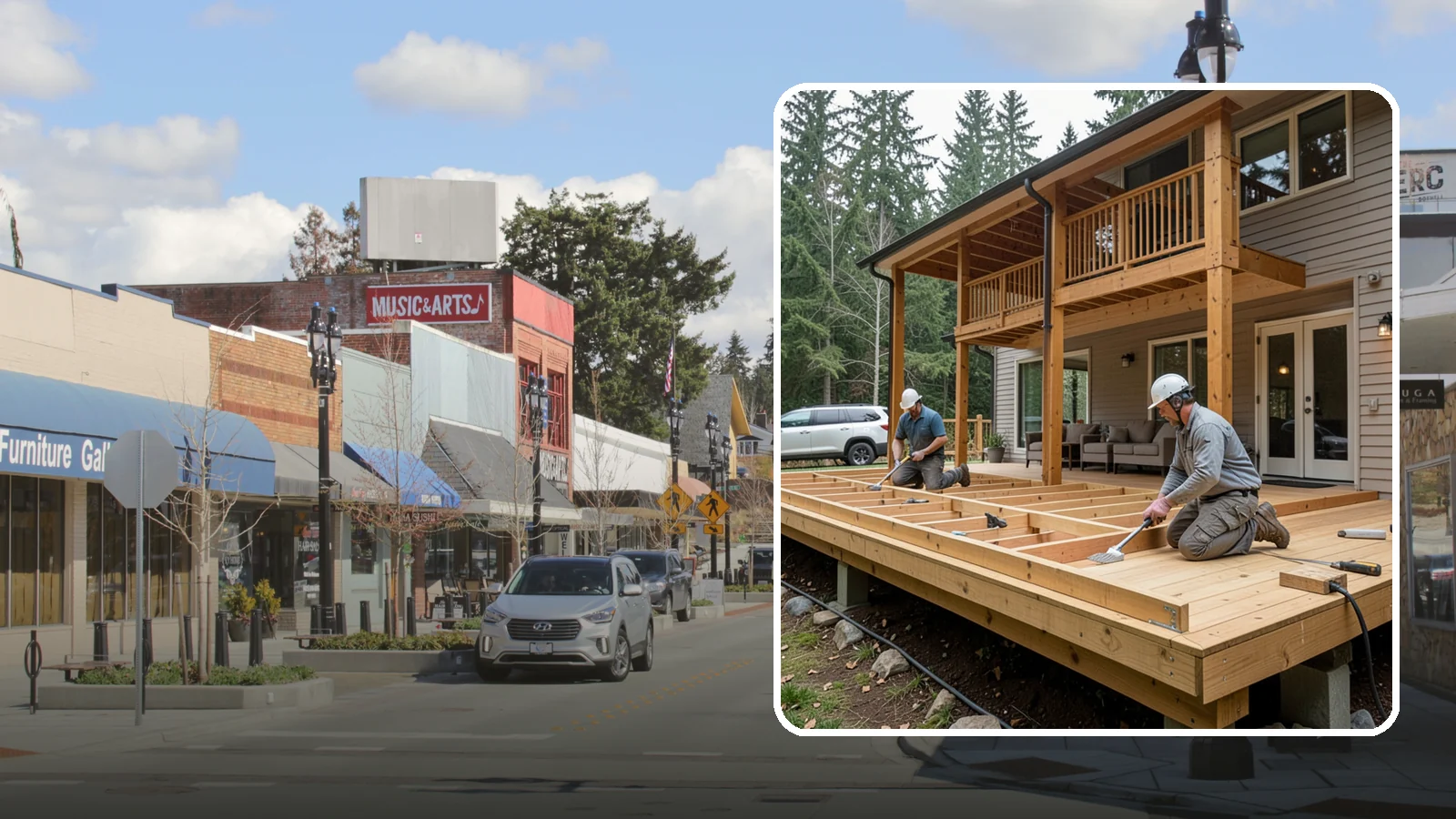 Cedar Deck Installation in Bothell, King County, WA - Naturally rot-resistant cedar decking that brings classic Pacific Northwest warmth to your outdoor space.
