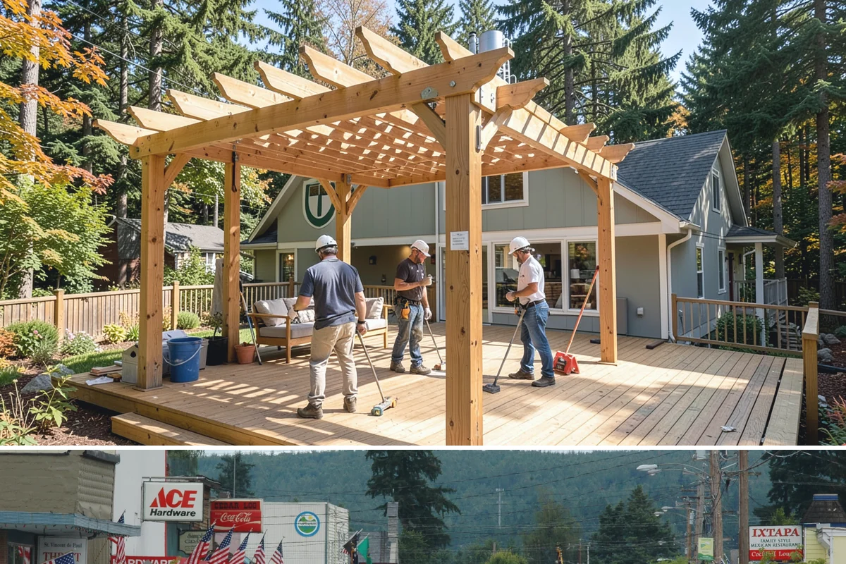 Cedar Deck Installation in Carnation, King County, WA - Dry summer weeks are ideal for installing and sealing cedar so the wood cures properly before fall rains return.