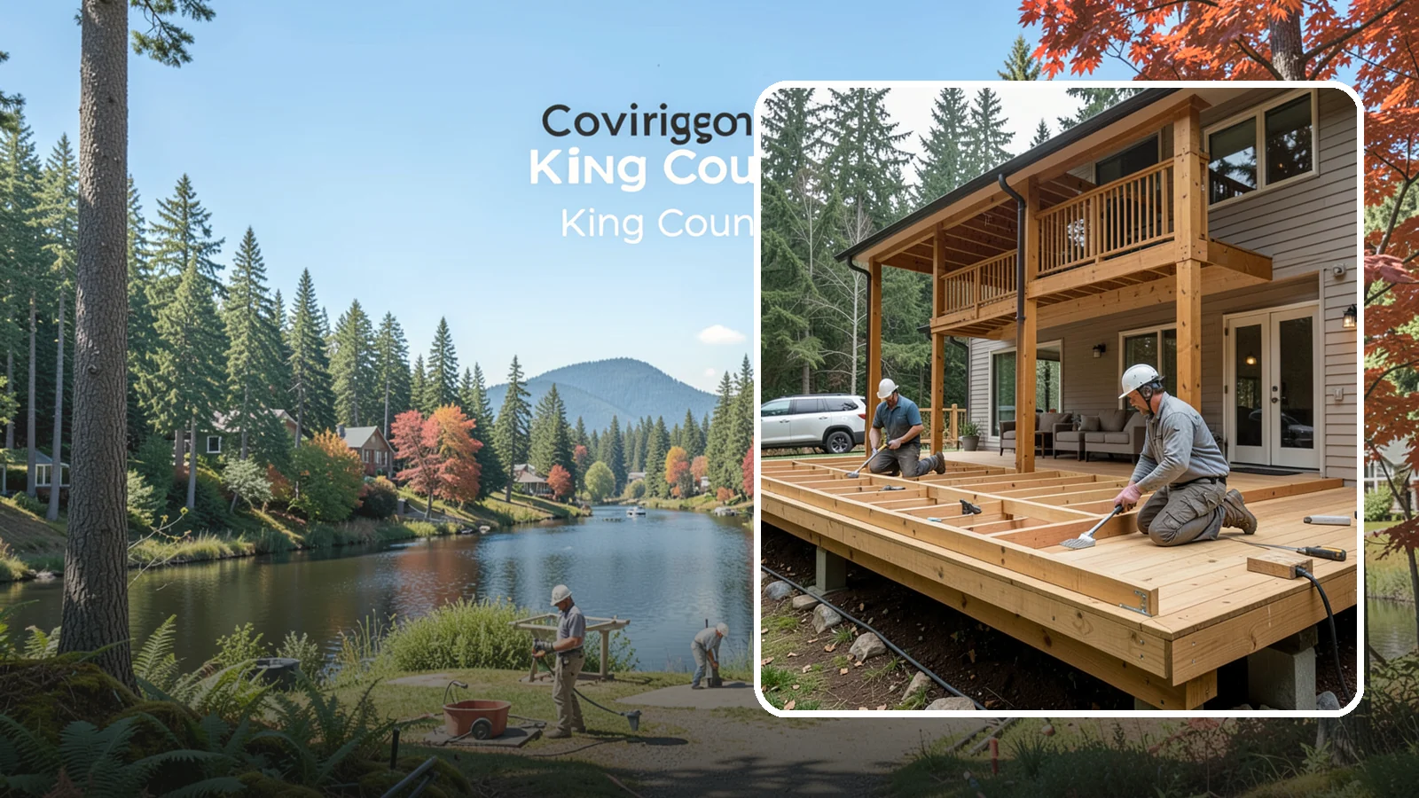 Cedar Deck Installation in Covington, King County, WA - Naturally rot-resistant cedar decking that brings classic Pacific Northwest warmth to your outdoor space.