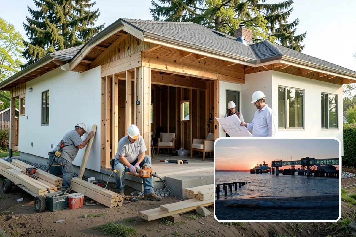 Cedar Deck Installation in Edmonds, Snohomish County, WA - Naturally resists rot and insects thanks to cedar's oils