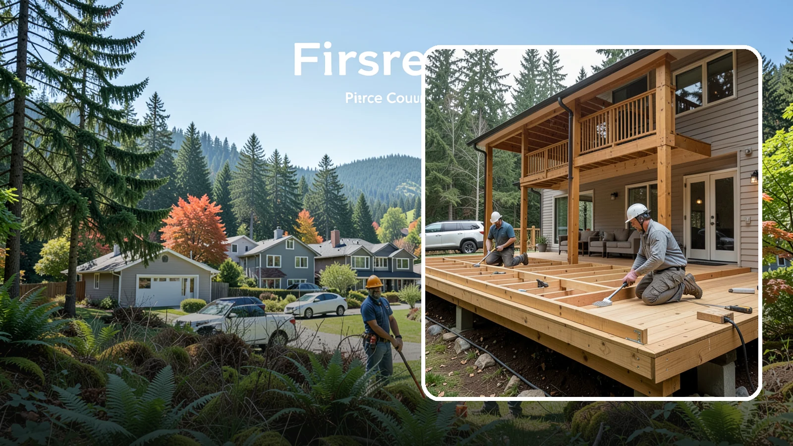Cedar Deck Installation in Fircrest, Pierce County, WA - Naturally rot-resistant cedar decking that brings classic Pacific Northwest warmth to your outdoor space.