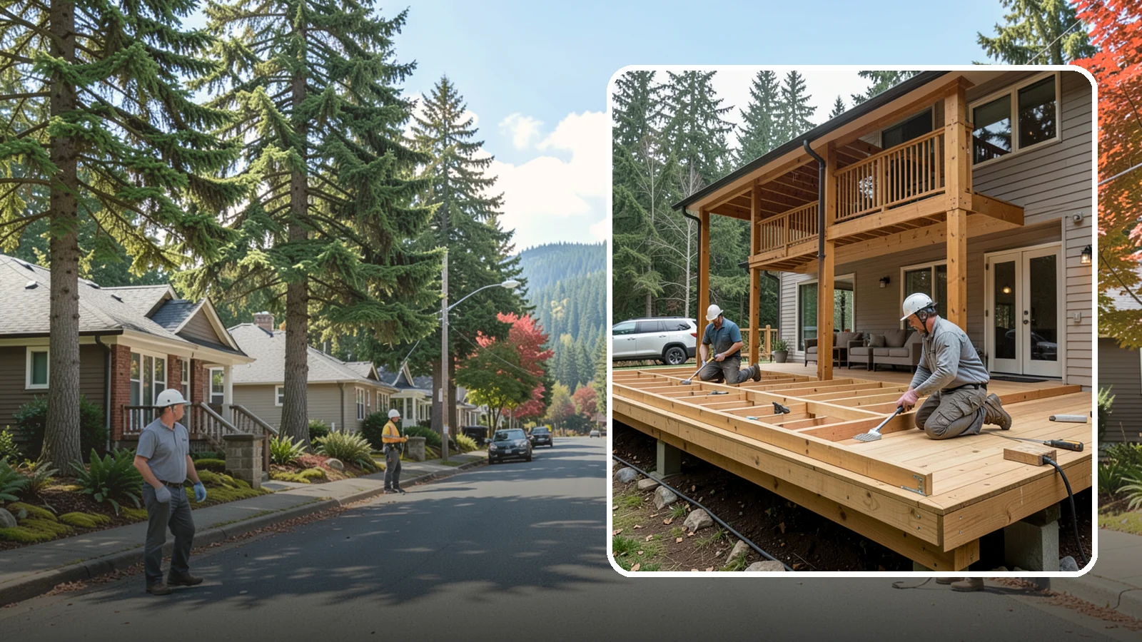 Cedar Deck Installation in Hunts Point, King County, WA - Naturally rot-resistant cedar decking that brings classic Pacific Northwest warmth to your outdoor space.