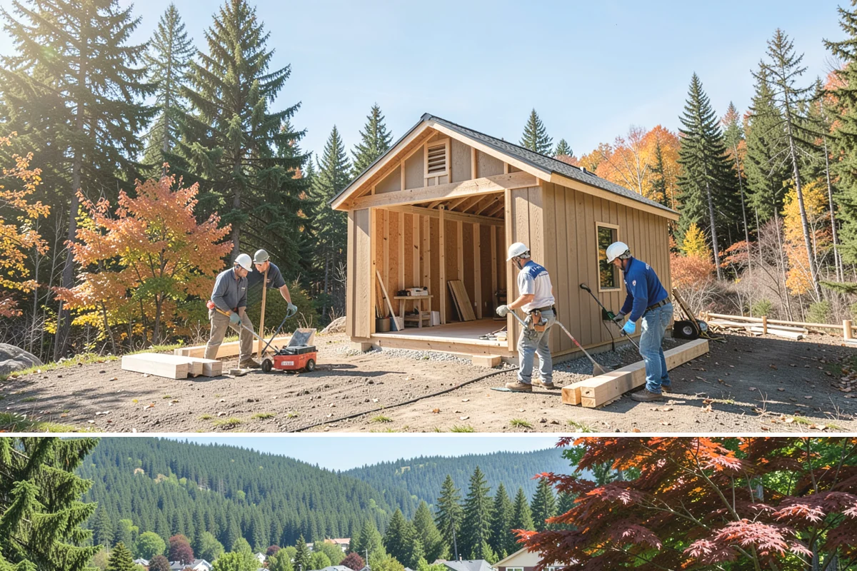 Cedar Deck Installation in Index, Snohomish County, WA - Dry summer weeks are ideal for installing and sealing cedar so the wood cures properly before fall rains return.