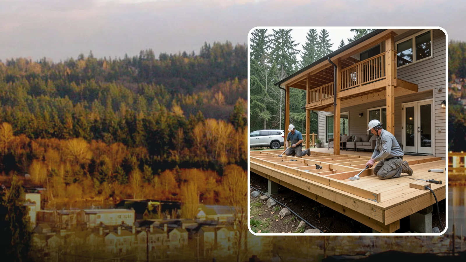 Cedar Deck Installation in Kenmore, King County, WA - Naturally rot-resistant cedar decking that brings classic Pacific Northwest warmth to your outdoor space.