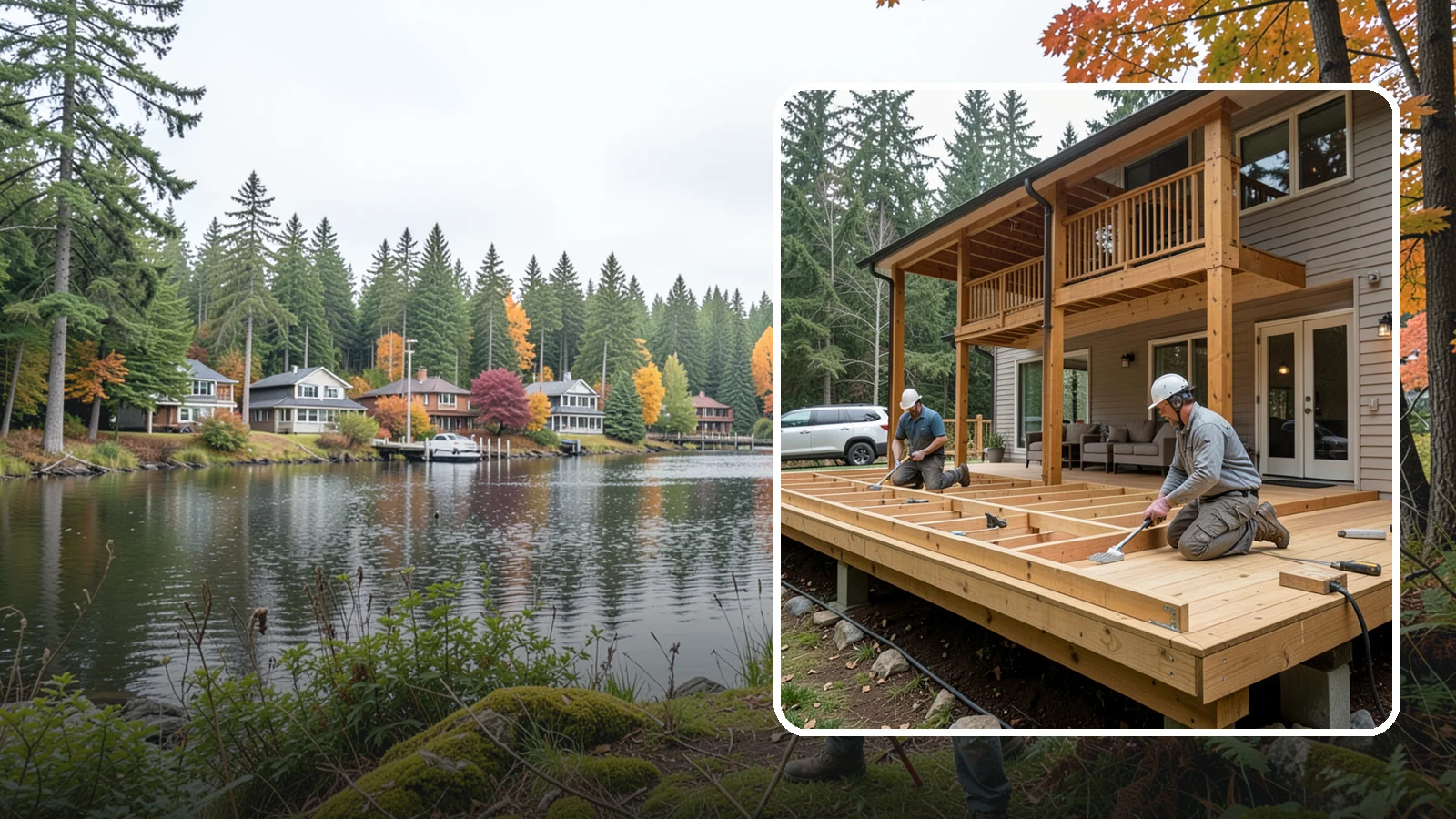 Cedar Deck Installation in La Conner, Skagit County, WA - Naturally rot-resistant cedar decking that brings classic Pacific Northwest warmth to your outdoor space.