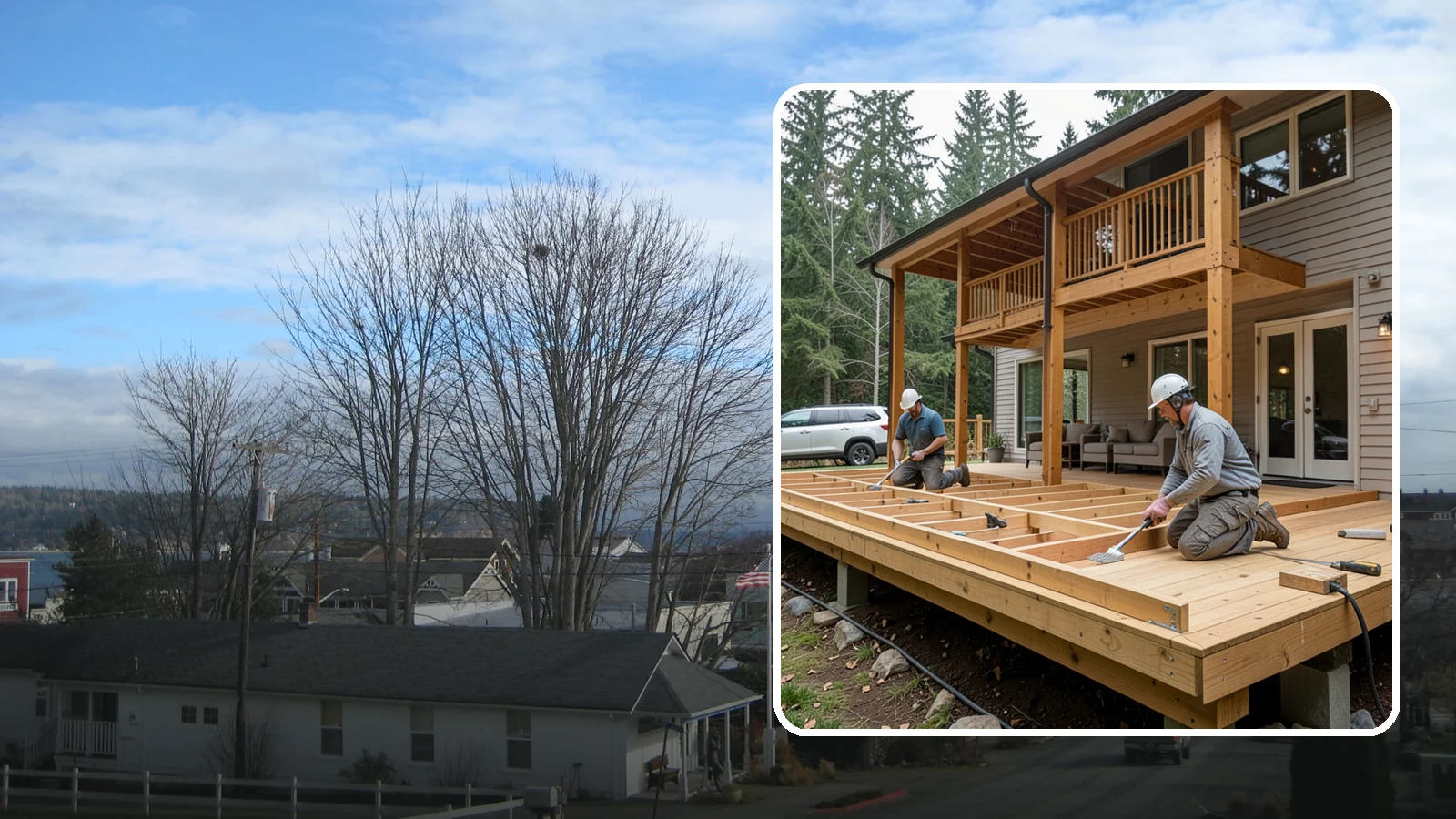 Cedar Deck Installation in Langley, Island County, WA - Naturally rot-resistant cedar decking that brings classic Pacific Northwest warmth to your outdoor space.