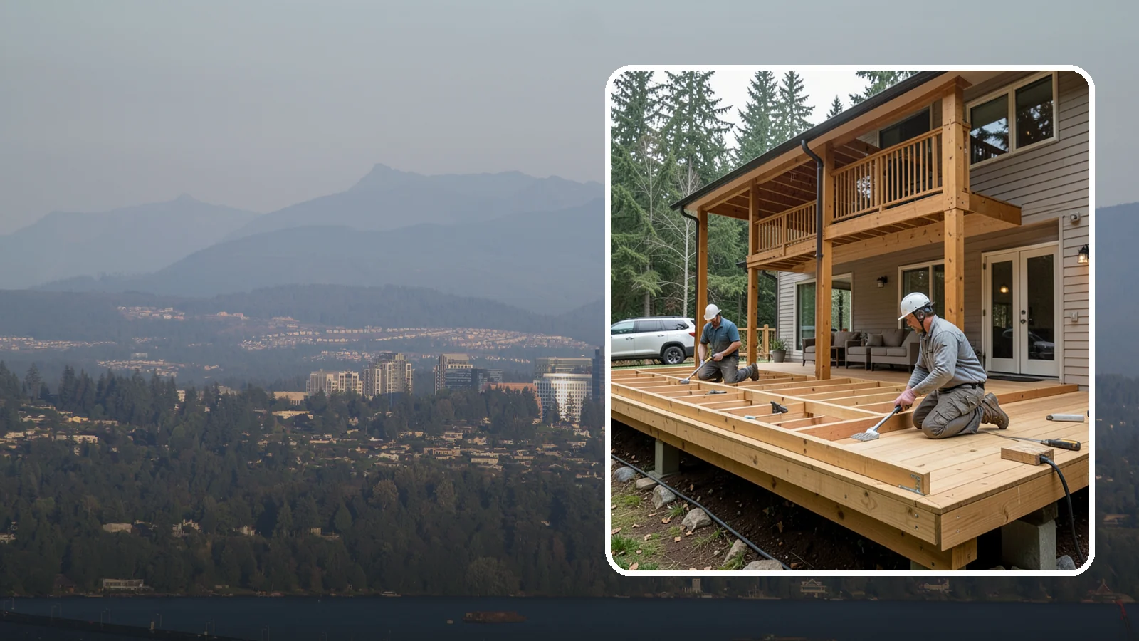 Cedar Deck Installation in Medina, King County, WA - Naturally rot-resistant cedar decking that brings classic Pacific Northwest warmth to your outdoor space.