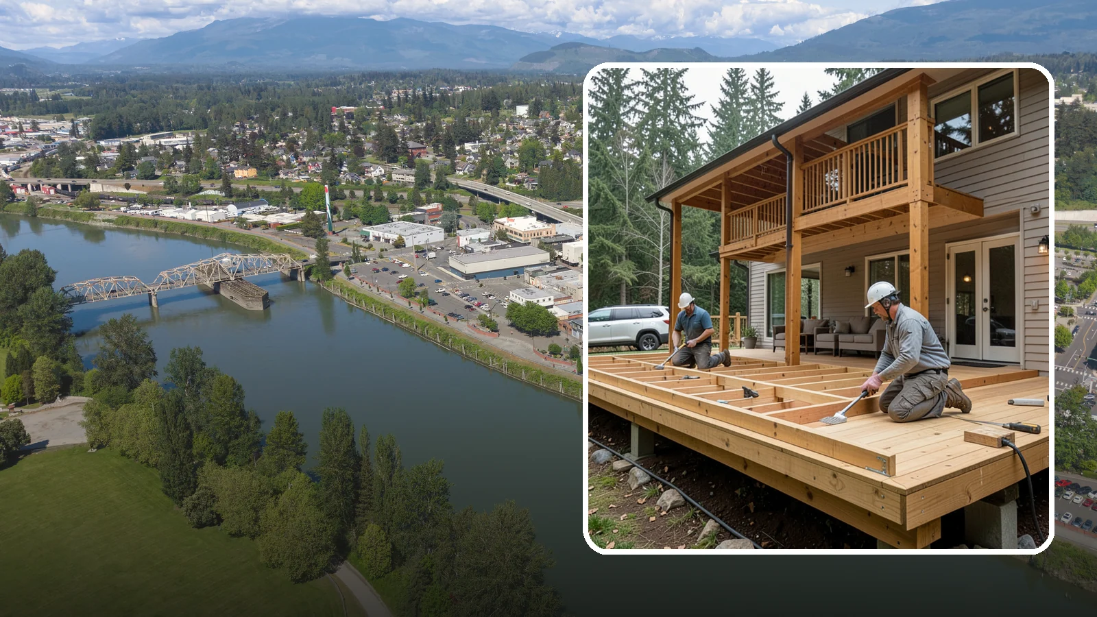 Cedar Deck Installation in Mount Vernon, Skagit County, WA - Naturally rot-resistant cedar decking that brings classic Pacific Northwest warmth to your outdoor space.