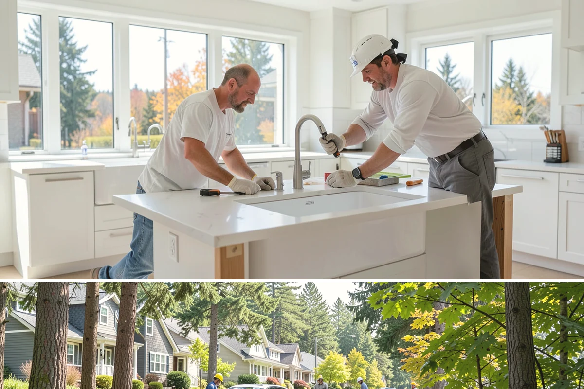 Cedar Deck Installation in Normandy Park, King County, WA - Dry summer weeks are ideal for installing and sealing cedar so the wood cures properly before fall rains return.