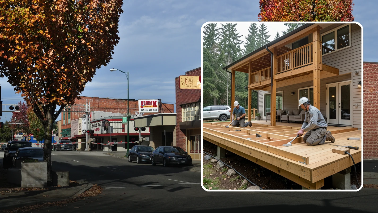 Cedar Deck Installation in Puyallup, Pierce County, WA - Naturally rot-resistant cedar decking that brings classic Pacific Northwest warmth to your outdoor space.