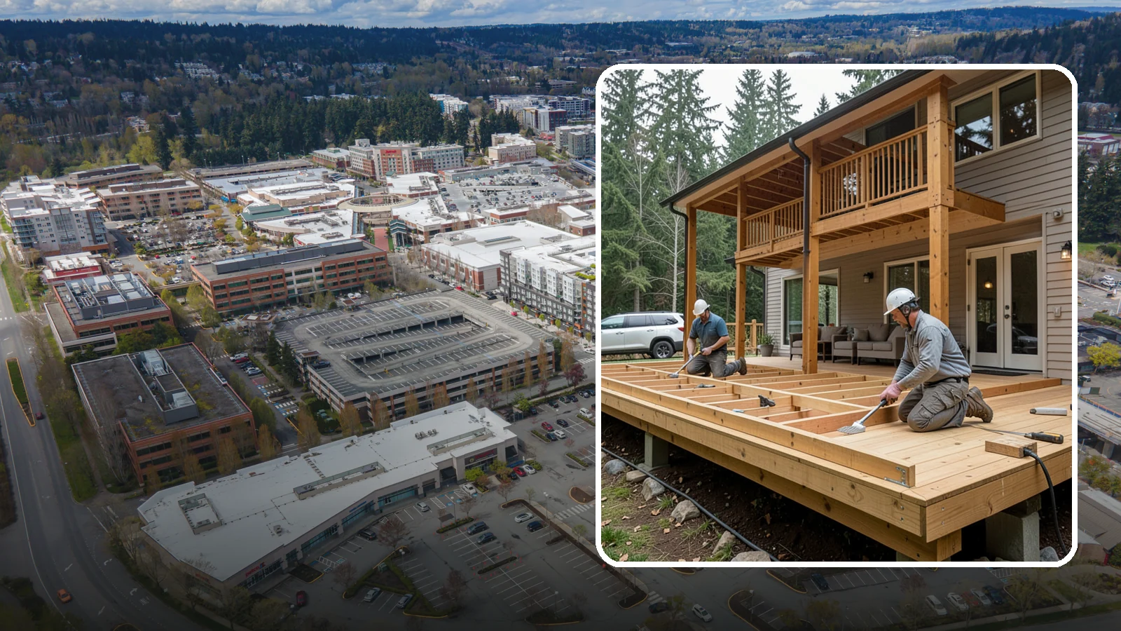 Cedar Deck Installation in Redmond, King County, WA - Naturally rot-resistant cedar decking that brings classic Pacific Northwest warmth to your outdoor space.