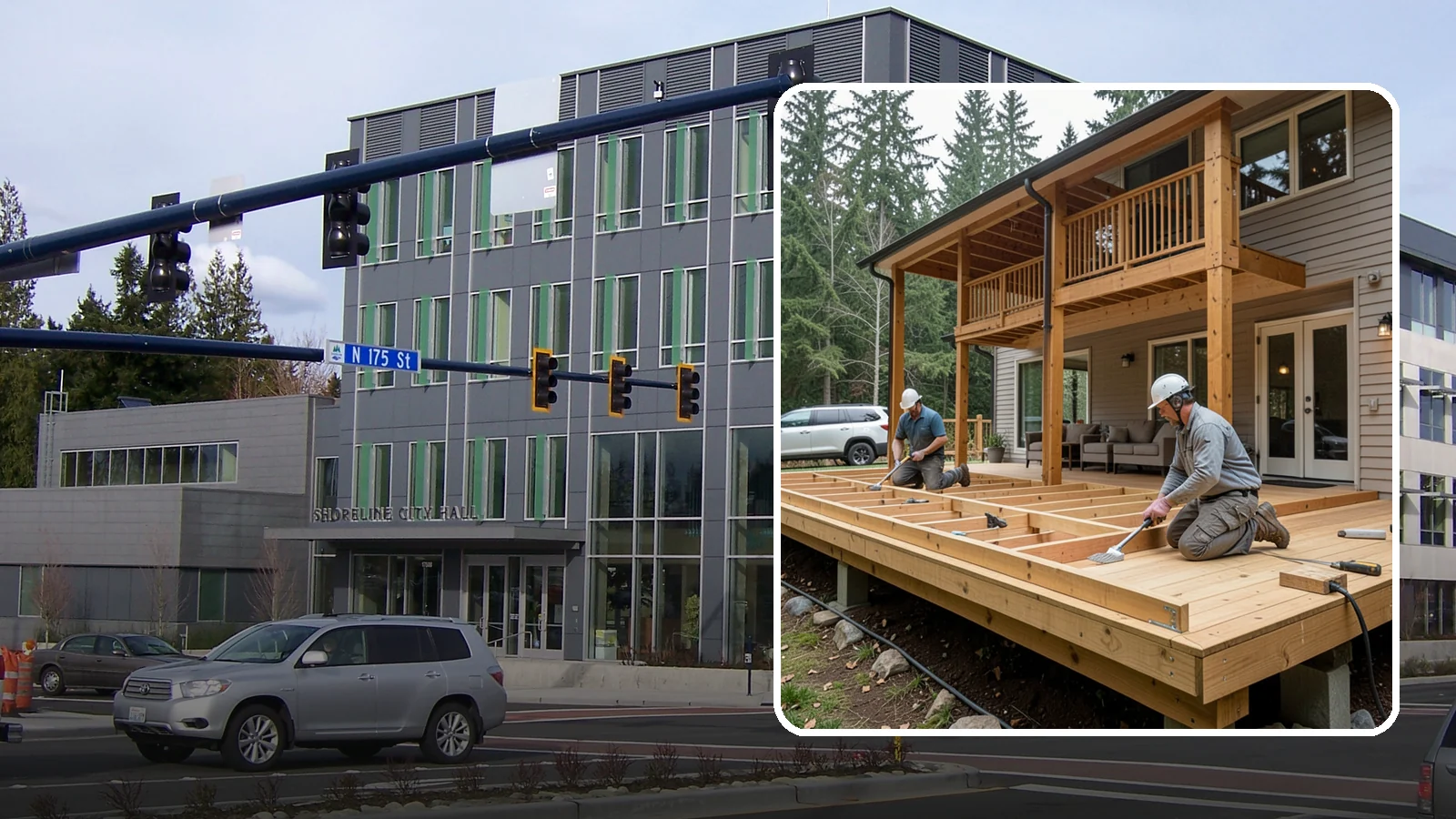 Cedar Deck Installation in Shoreline, King County, WA - Naturally rot-resistant cedar decking that brings classic Pacific Northwest warmth to your outdoor space.