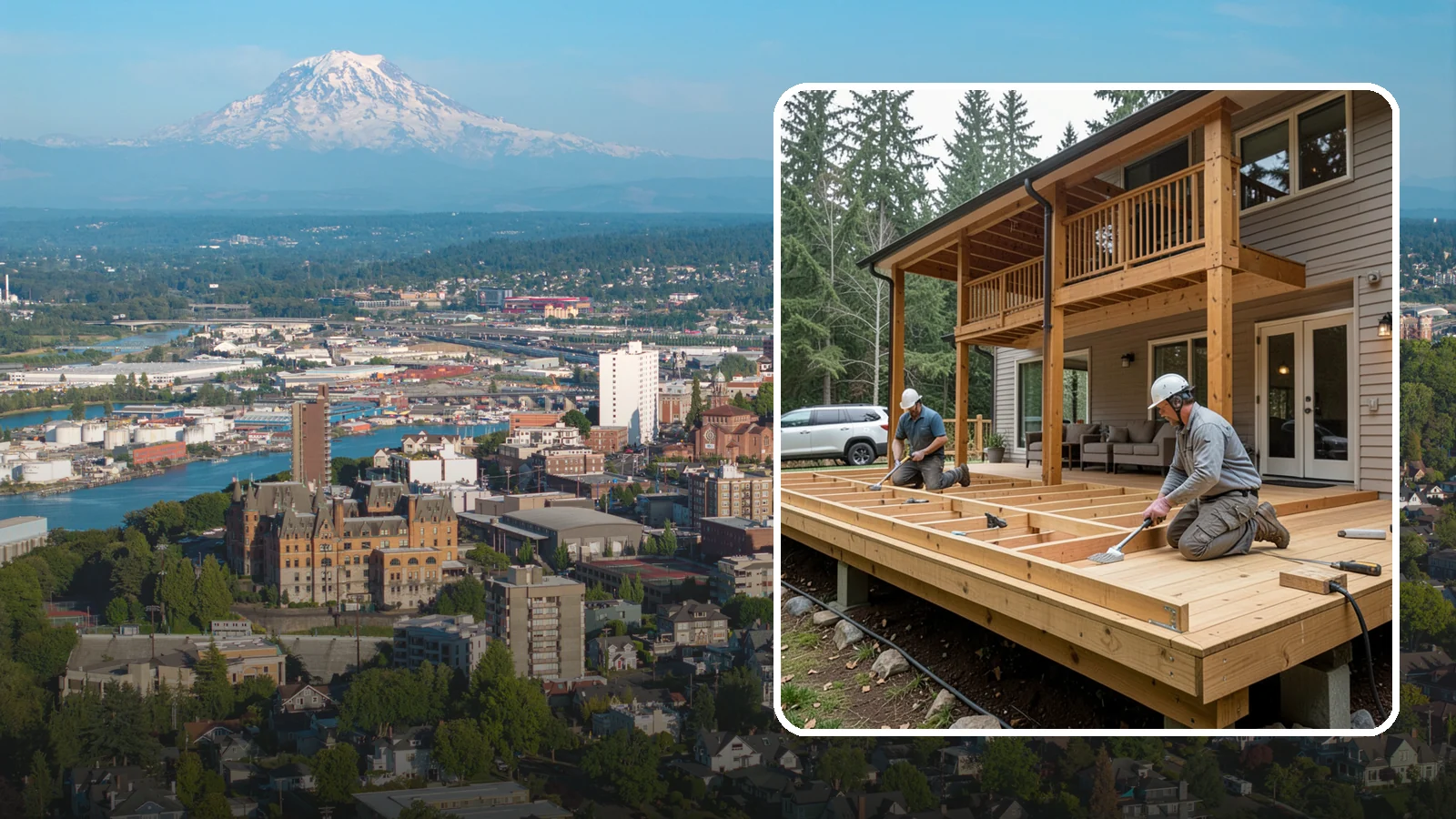 Cedar Deck Installation in Tacoma, Pierce County, WA - Naturally rot-resistant cedar decking that brings classic Pacific Northwest warmth to your outdoor space.