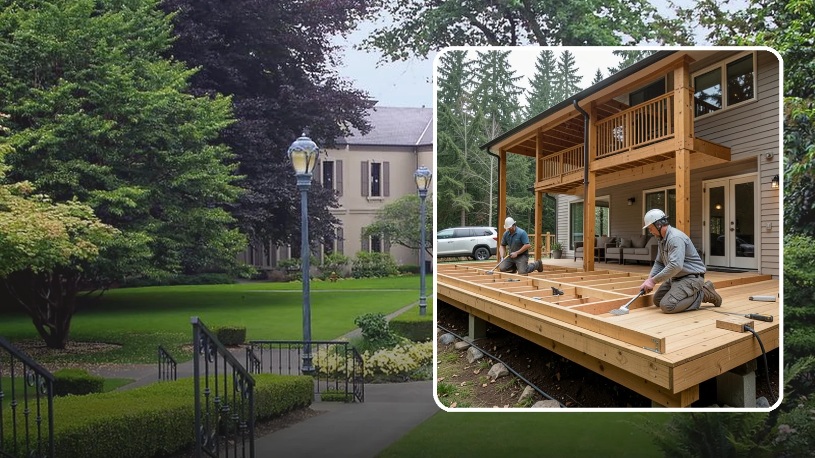 Cedar Deck Installation in Woodinville, King County, WA - Naturally rot-resistant cedar decking that brings classic Pacific Northwest warmth to your outdoor space.