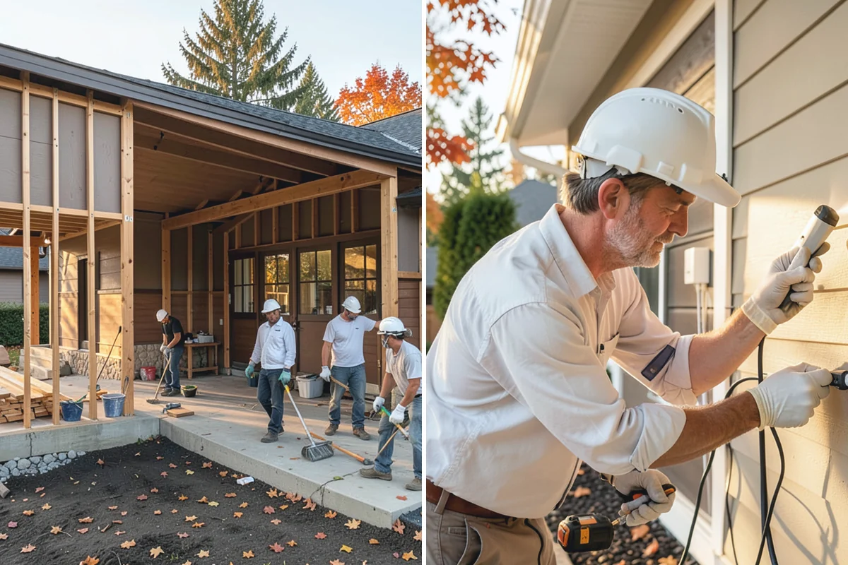 Cedar Fence Installation in Beaux Arts Village, King County, WA - Lay out the fence and verify setbacks
