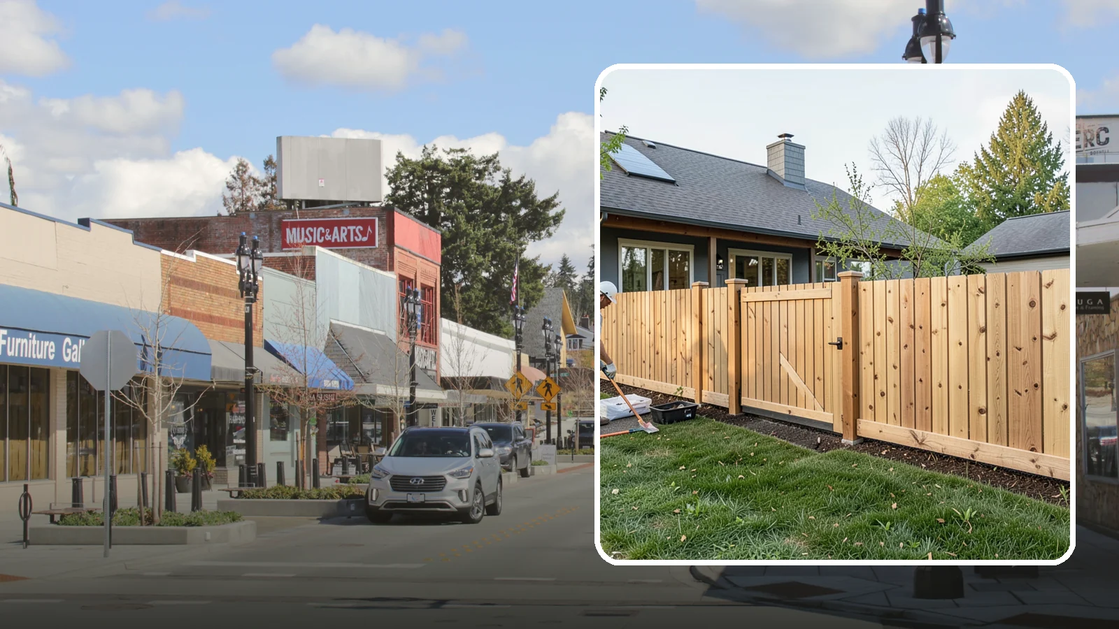 Cedar Fence Installation in Bothell, King County, WA - A premium cedar fence prized for its natural rot resistance and rich Northwest character.
