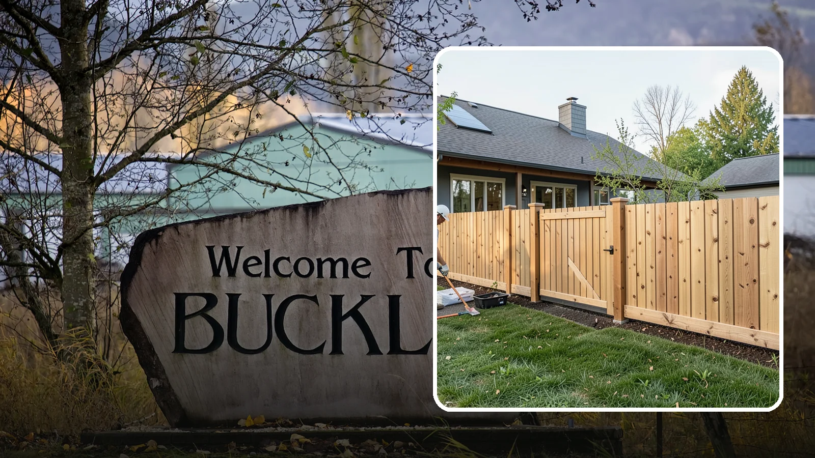 Cedar Fence Installation in Buckley, Pierce County, WA - A premium cedar fence prized for its natural rot resistance and rich Northwest character.