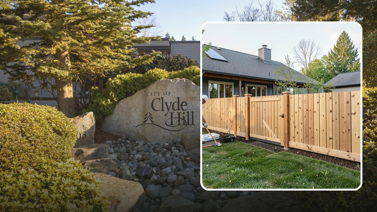 Cedar Fence Installation in Clyde Hill, King County, WA - A premium cedar fence prized for its natural rot resistance and rich Northwest character.