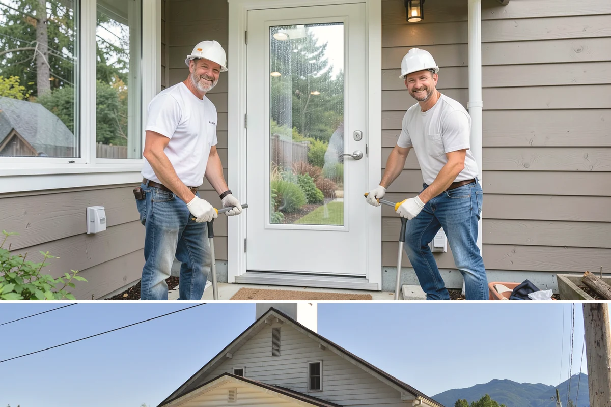 Cedar Fence Installation in Concrete, Skagit County, WA - Build in summer so footings set and any sealant cures before the rains begin.
