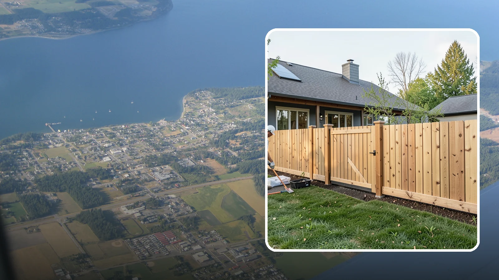Cedar Fence Installation in Coupeville, Island County, WA - A premium cedar fence prized for its natural rot resistance and rich Northwest character.