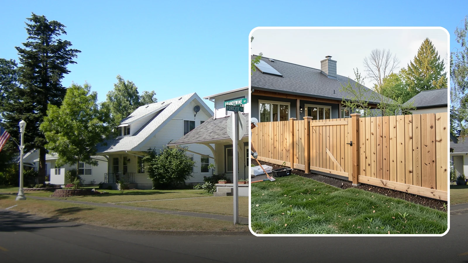 Cedar Fence Installation in DuPont, Pierce County, WA - A premium cedar fence prized for its natural rot resistance and rich Northwest character.