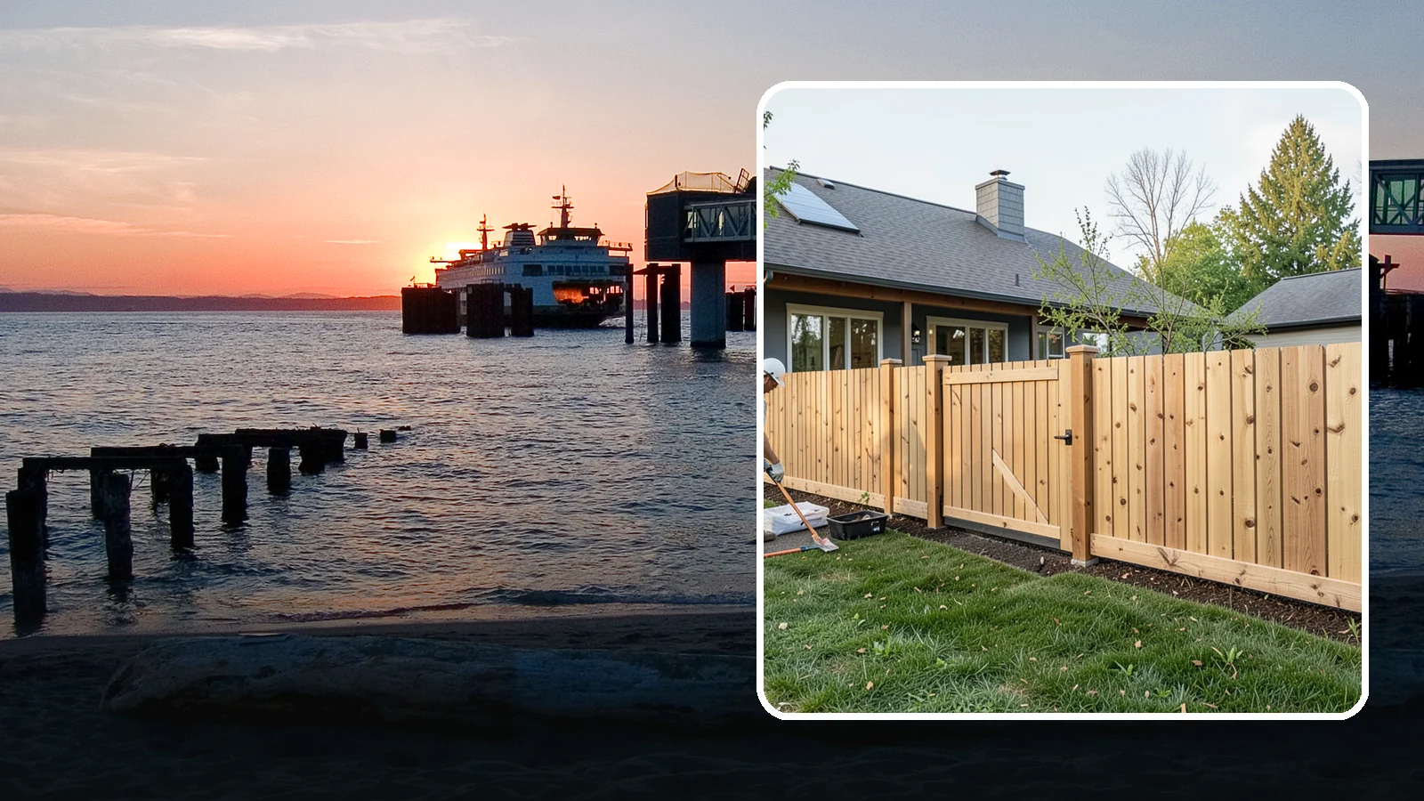 Cedar Fence Installation in Edmonds, Snohomish County, WA - A premium cedar fence prized for its natural rot resistance and rich Northwest character.