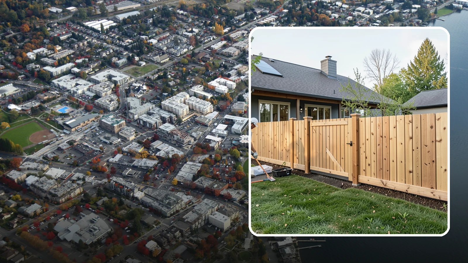Cedar Fence Installation in Kirkland, King County, WA - A premium cedar fence prized for its natural rot resistance and rich Northwest character.