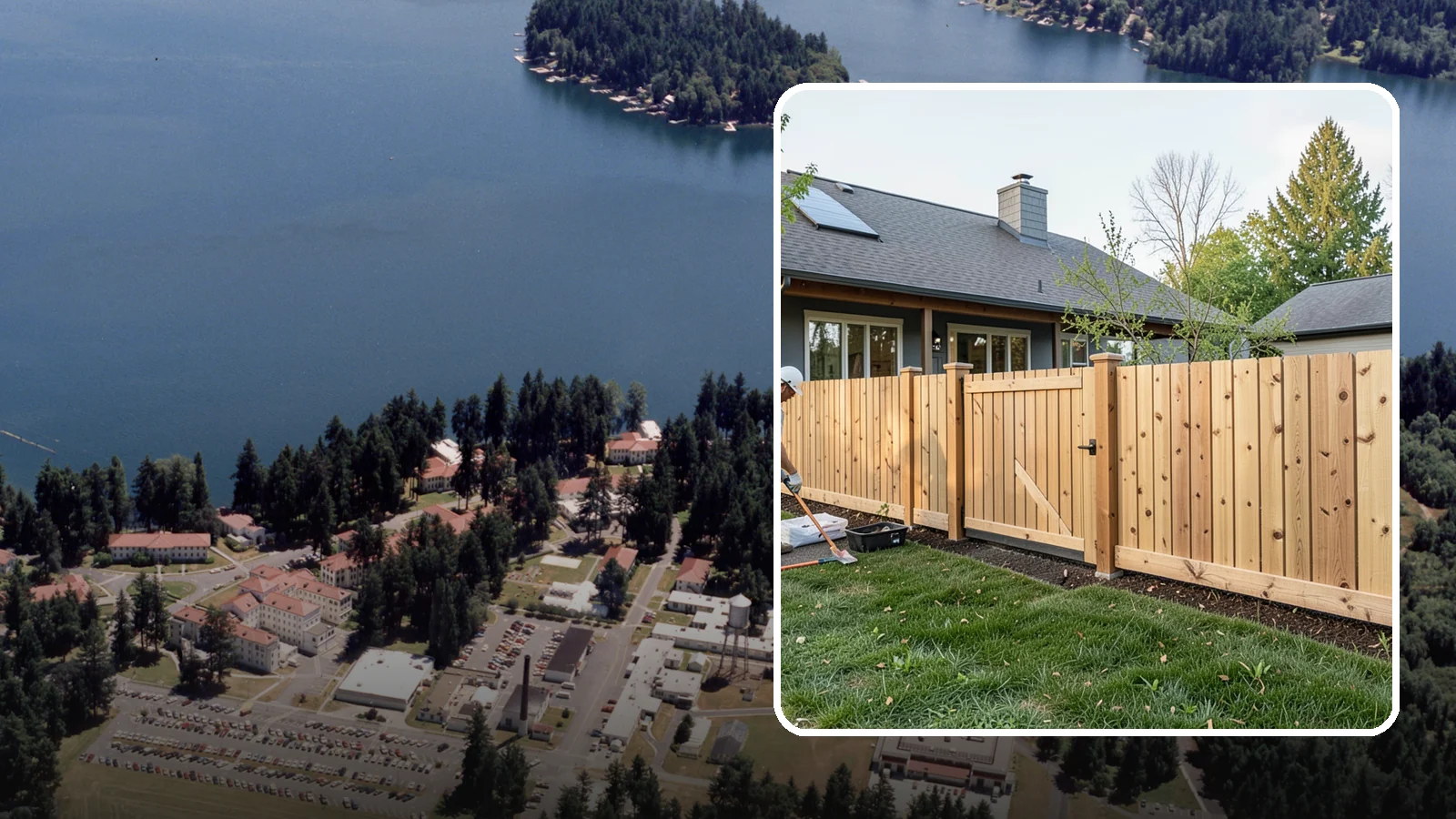 Cedar Fence Installation in Lakewood, Pierce County, WA - A premium cedar fence prized for its natural rot resistance and rich Northwest character.