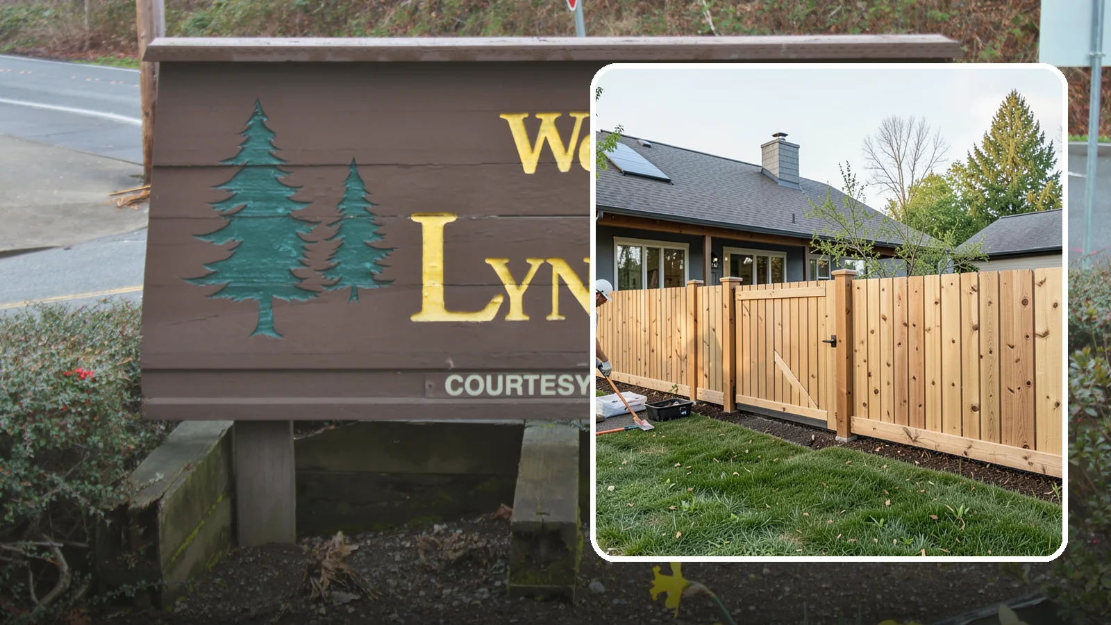 Cedar Fence Installation in Lynnwood, Snohomish County, WA - A premium cedar fence prized for its natural rot resistance and rich Northwest character.