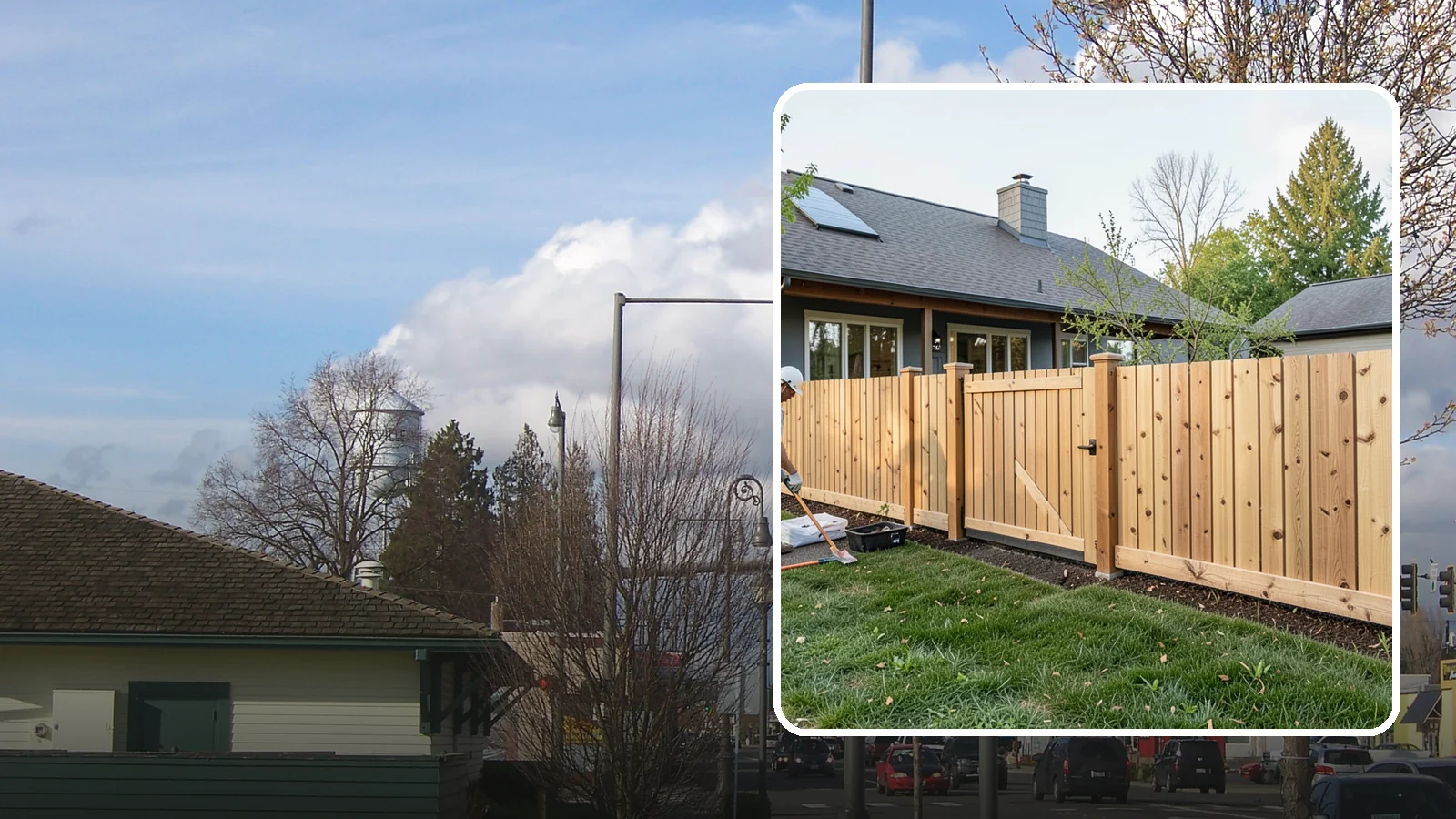 Cedar Fence Installation in Marysville, Snohomish County, WA - A premium cedar fence prized for its natural rot resistance and rich Northwest character.